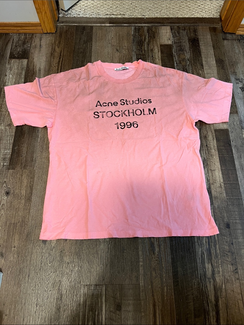 Acne Studios Pink Graphic 'STOCKHOLM 1996' T-Shirt